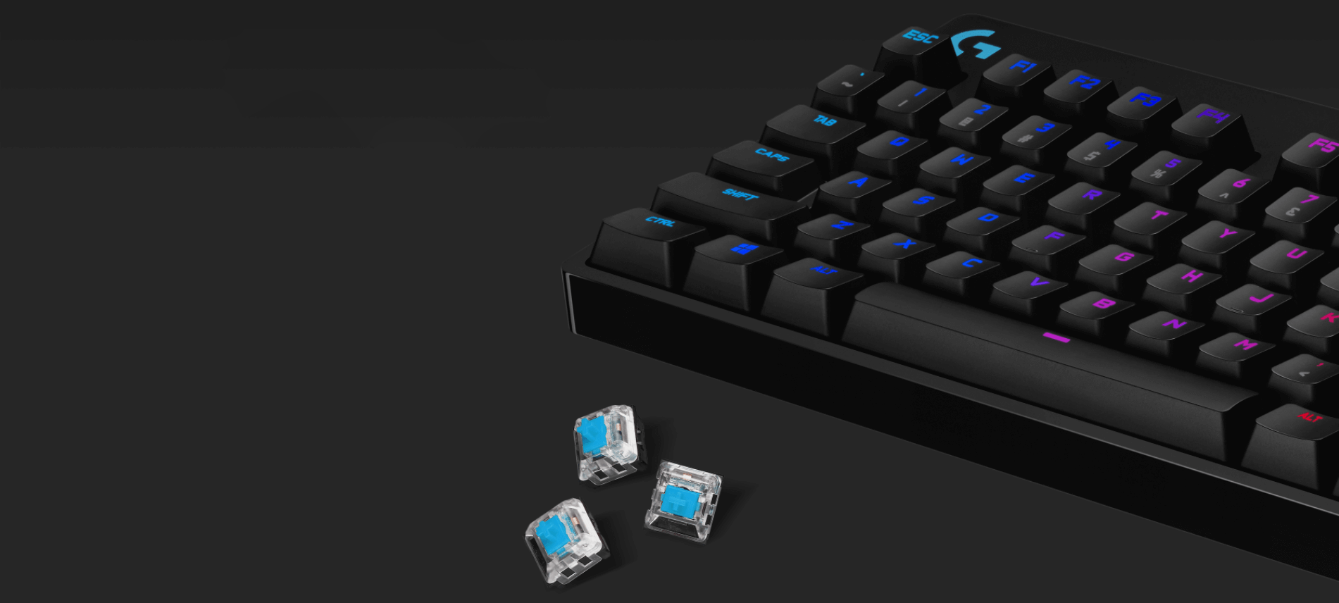 Bộ switch cho G Pro X Keyboard - GX Blue Clicky RGB switch (943-000325) có số lượng 92 nút 